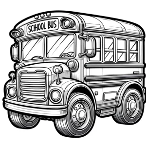 דף צביעה אוטובוס בית ספר