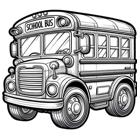 דף צביעה אוטובוס בית ספר