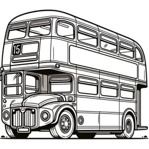 דף צביעה אוטובוס קומתיים