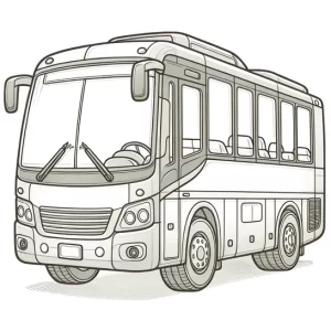 ציור אוטובוס לצביעה והדפסה