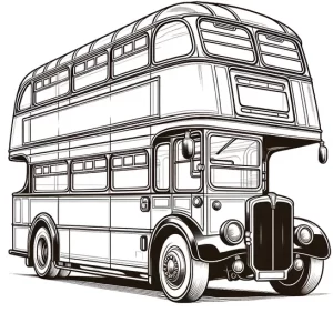 דף צביעה אוטובוס קומתיים ענתיקה