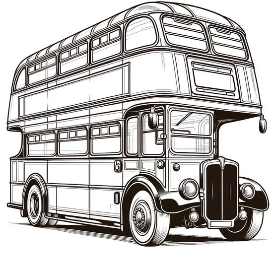 דף צביעה אוטובוס קומתיים ענתיקה