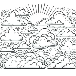 שמש זורחת בין העננים