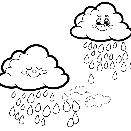 דף צביעה ענני גשם