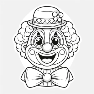 דף צביעה ליצן