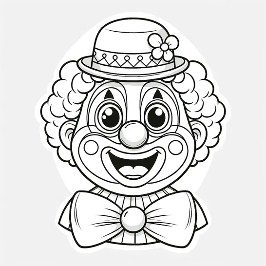 דף צביעה ליצן