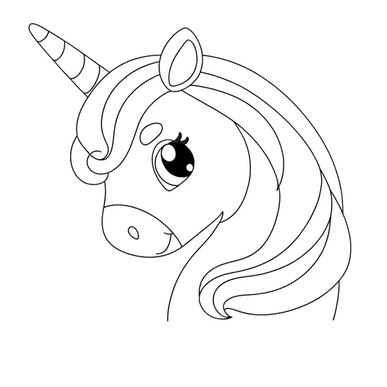 יוניקורן דף צביעה