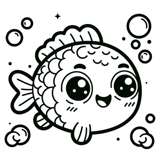 דף צביעה דג קטן